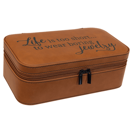7 1/2" X 4 1/2" Laserable Leatherette Jewelry Box