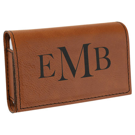 4 3/4" x 3 1/8" Laserable Leatherette Pill Box
