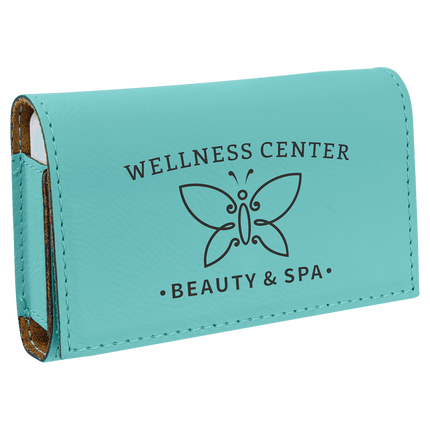 4 3/4" x 3 1/8" Laserable Leatherette Pill Box