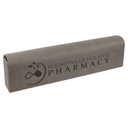 9 3/4" x 2 1/2" Laserable Leatherette Pill Box