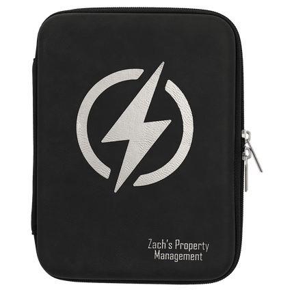 8 1/2" x 6" x 1 3/4" Leatherette Cord Case