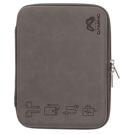 8 1/2" x 6" x 1 3/4" Leatherette Cord Case