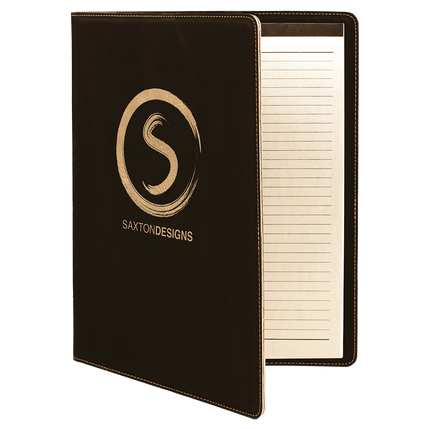 9 1/2" x 12" Laserable Leatherette Portfolio with Notepad