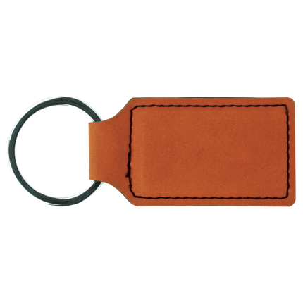 Leatherette Keychain – Custom Engraved Faux Leather Key Ring