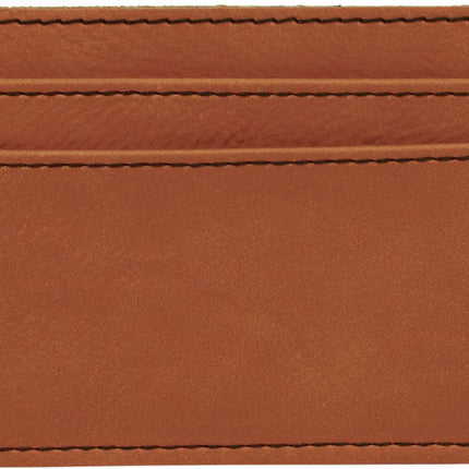 4" x 2 3/4" Laserable Leatherette Wallet Clip