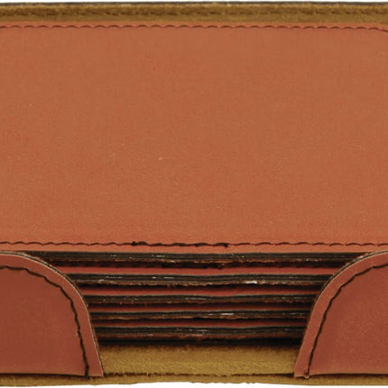 Personalized Square Leatherette 6-Coaster Set (4" x 4")