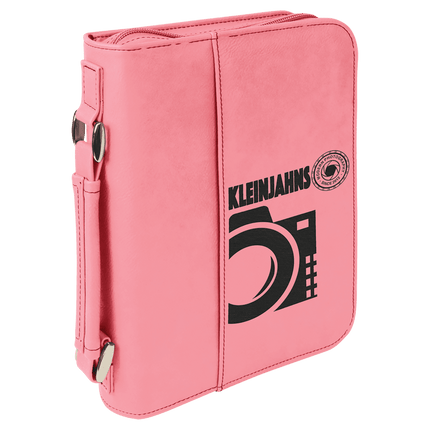 6 3/4" x 9 1/4" Leatherette Book/Bible Cover with Handle & Zipper