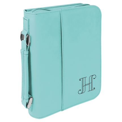 6 3/4" x 9 1/4" Leatherette Book/Bible Cover with Handle & Zipper