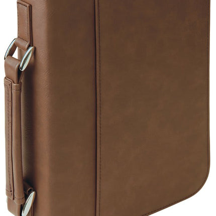 7 1/2" x 10 3/4" Leatherette Book/Bible Cover with Handle & Zipper