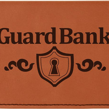 6 3/4" x 3 1/2" Laserable Leatherette Checkbook Cover