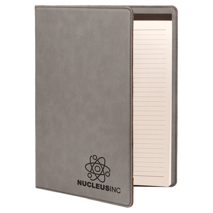 9 1/2" x 12" Laserable Leatherette Portfolio with Notepad