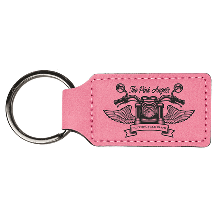 Personalized Leatherette Rectangle Keychain
