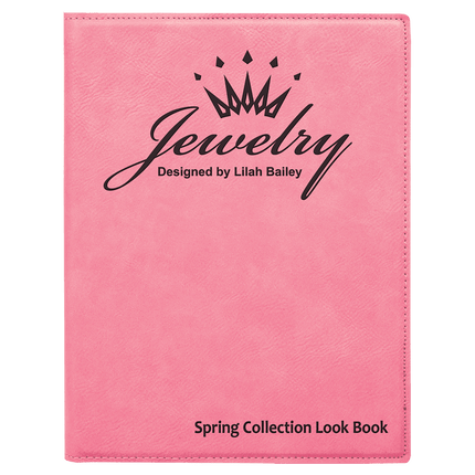 7" x 9" Laserable Leatherette Small Portfolio with Notepad
