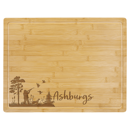 19 3/4" x 15" Bamboo Cutting Board with Drip Ring