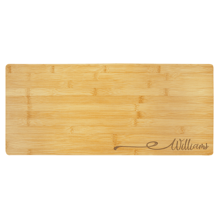 23 3/4" x 10" Bamboo Charcuterie Board/Cutting Boardd