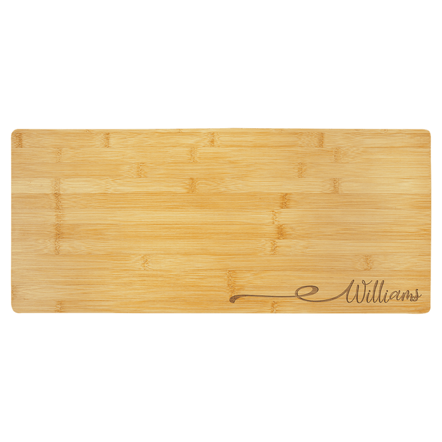 23 3/4" x 10" Bamboo Charcuterie Board/Cutting Boardd