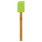 Green Silicone Spatula with Bamboo