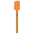 Orange Silicone Spatula with Bamboo