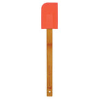 Red Silicone Spatula with Bamboo