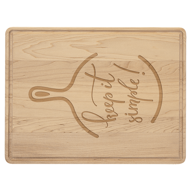 Personalized Maple Cutting Board with Drip Ring (11½" x 8¾")