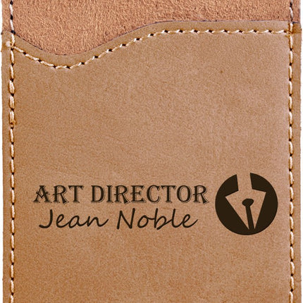 Laserable Leatherette Phone Wallet
