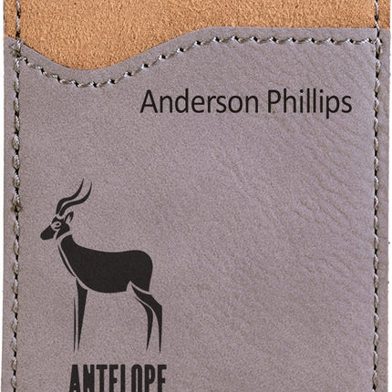 Laserable Leatherette Phone Wallet