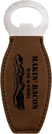 Laserable Leatherette Bottle Opener with Magnet