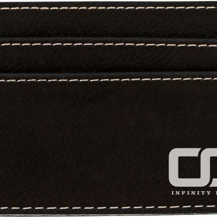 4" x 2 3/4" Laserable Leatherette Wallet Clip