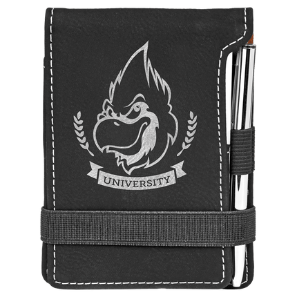 3 1/4" x 4 3/4" Laserable Leatherette Mini Notepad with Pen