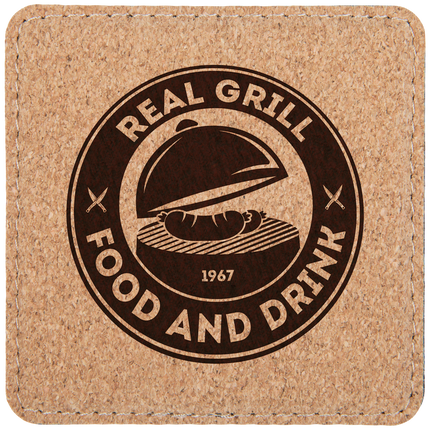 Personalized Square Leatherette 6-Coaster Set (4" x 4")