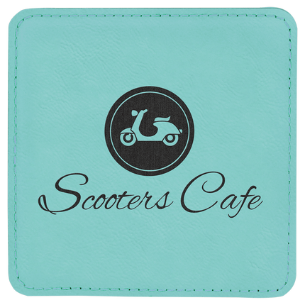 Personalized Square Leatherette 6-Coaster Set (4" x 4")