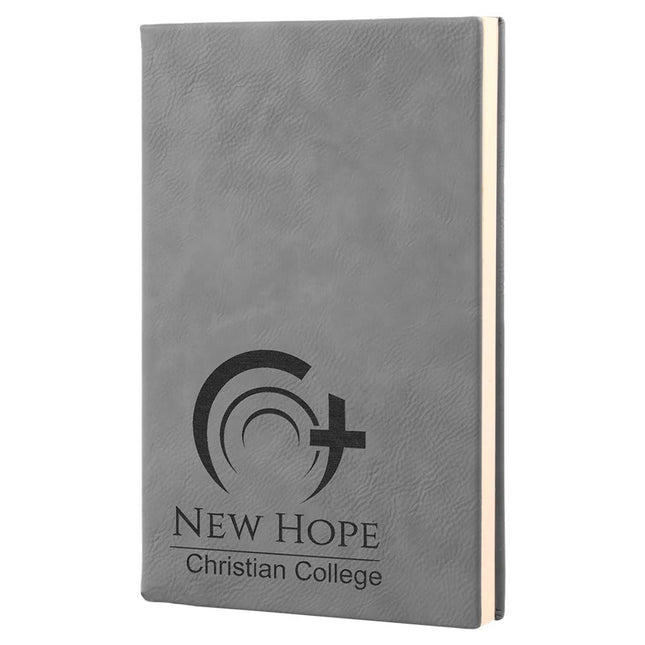 Engraved Leatherette Sketch Book With Unlined Paper  5 1/4" x 8 1/4