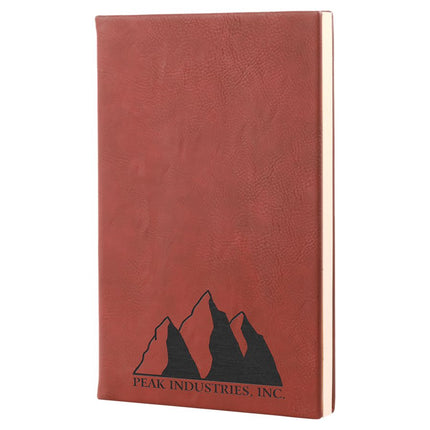 5 1/4" x 8 1/4" Laserable Leatherette Journal with Lined Notepad