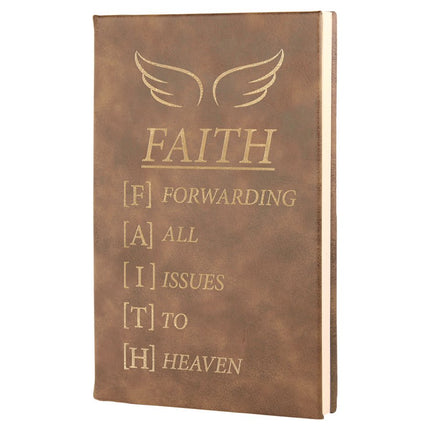 5 1/4" x 8 1/4" Laserable Leatherette Journal with Lined Notepad