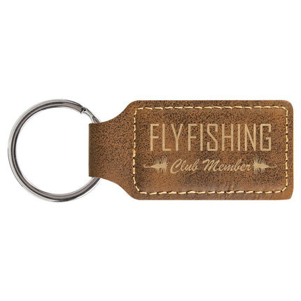 Personalized Leatherette Rectangle Keychain