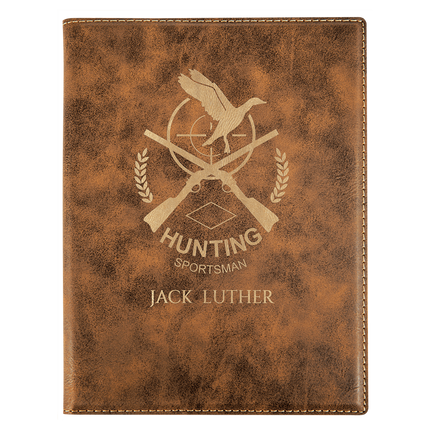 7" x 9" Laserable Leatherette Small Portfolio with Notepad