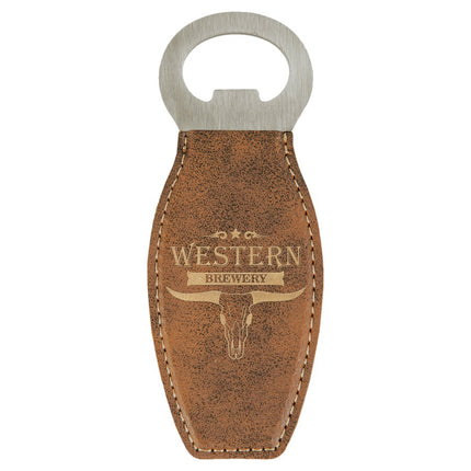 Laserable Leatherette Bottle Opener with Magnet