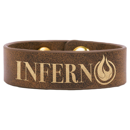 8 1/2" x 3/4" Laserable Leatherette Youth Cuff Bracelet