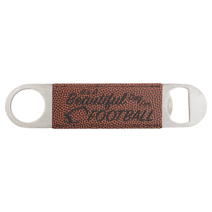 1 1/2" x 7" Laserable Leatherette Bottle Opener