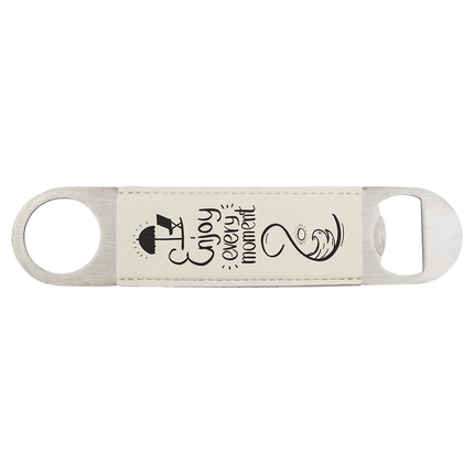 1 1/2" x 7" Laserable Leatherette Bottle Opener