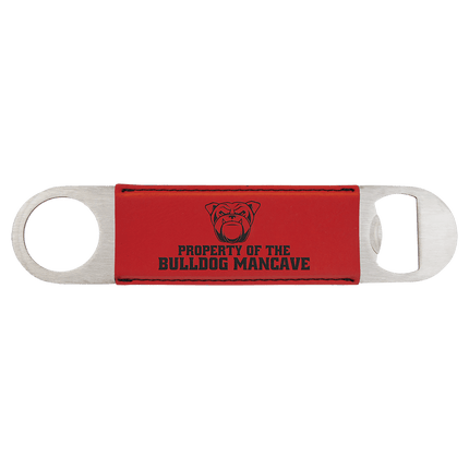 1 1/2" x 7" Laserable Leatherette Bottle Opener