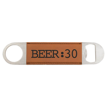 1 1/2" x 7" Laserable Leatherette Bottle Opener