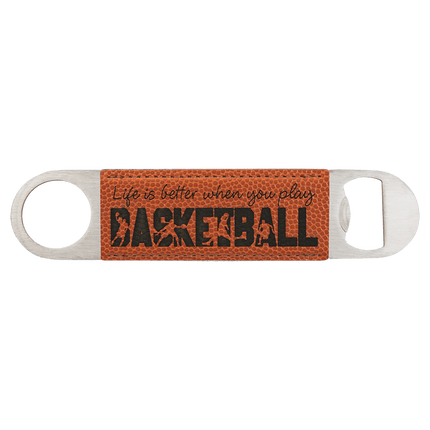 1 1/2" x 7" Laserable Leatherette Bottle Opener