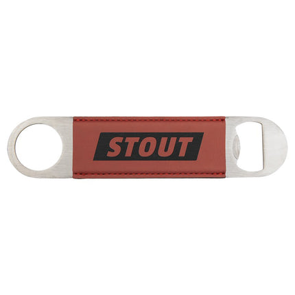 1 1/2" x 7" Laserable Leatherette Bottle Opener