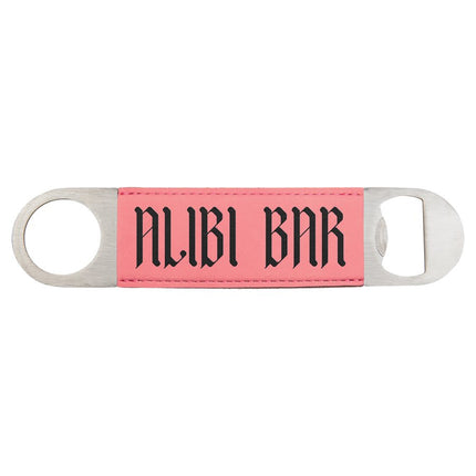 1 1/2" x 7" Laserable Leatherette Bottle Opener