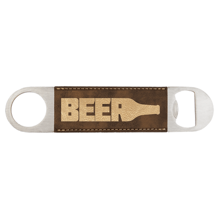 1 1/2" x 7" Laserable Leatherette Bottle Opener