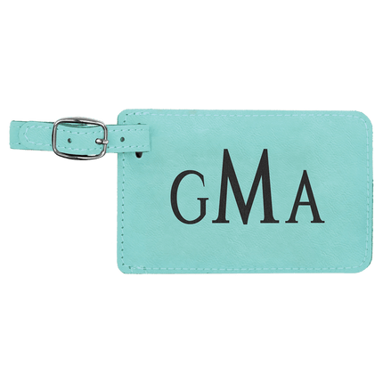 4 1/4" x 2 3/4" Laserable Leatherette Luggage Tag