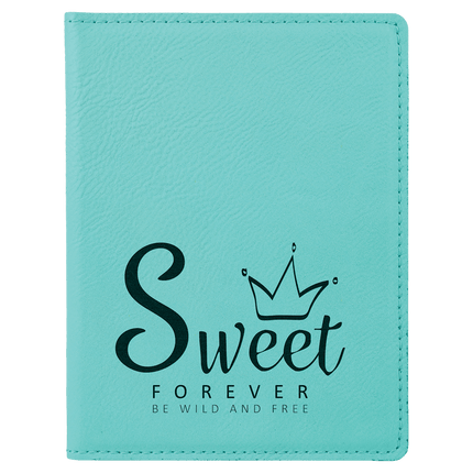 4 1/4" x 5 1/2" Laserable Leatherette Passport Holder