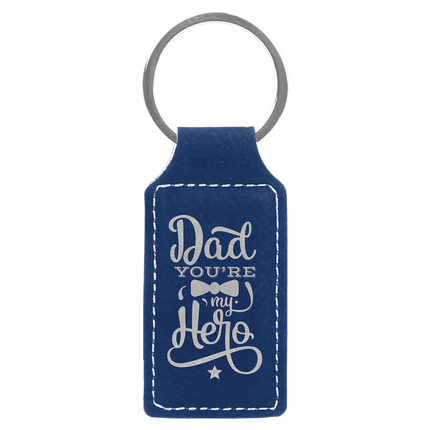 Personalized Leatherette Rectangle Keychain