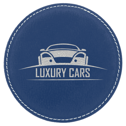 Personalized Round Leatherette 6-Coaster Set (4")